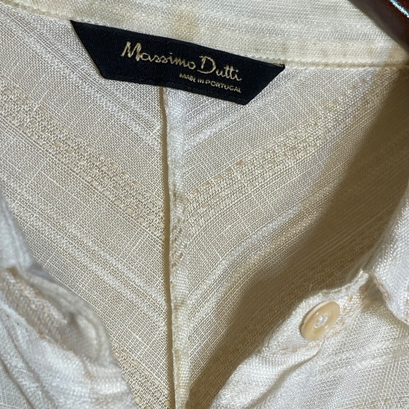 Massimo Dutti Cream Button-Up Blouse - Picture 7 of 9